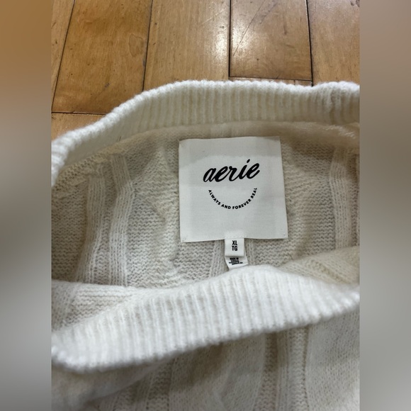 Aerie Cream Cable Knit Sweater - Picture 3 of 4